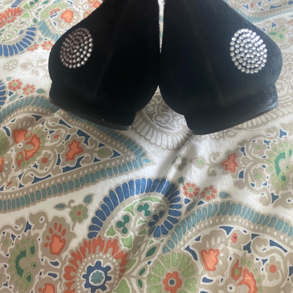Kate Spade black and rhinestone suede flats - Picture 4 of 6